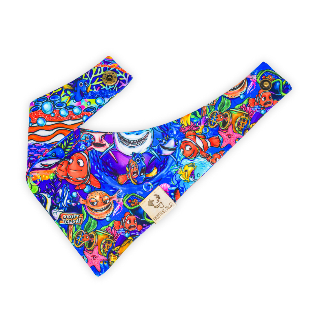 Fish Are Friends - Active Snap On Bandana (Reversible)
